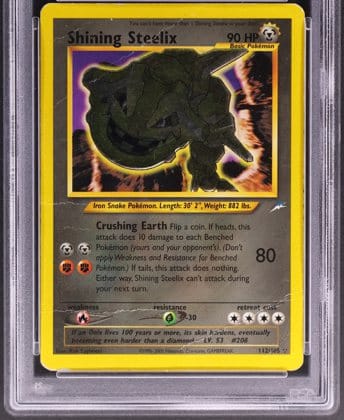 2002 Neo Destiny Shining Steelix, slab label cropped out