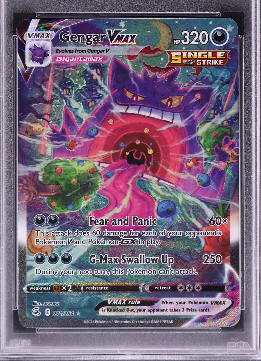 2021 Fusion Strike Gengar VMAX alternate art secret rare, label hidden